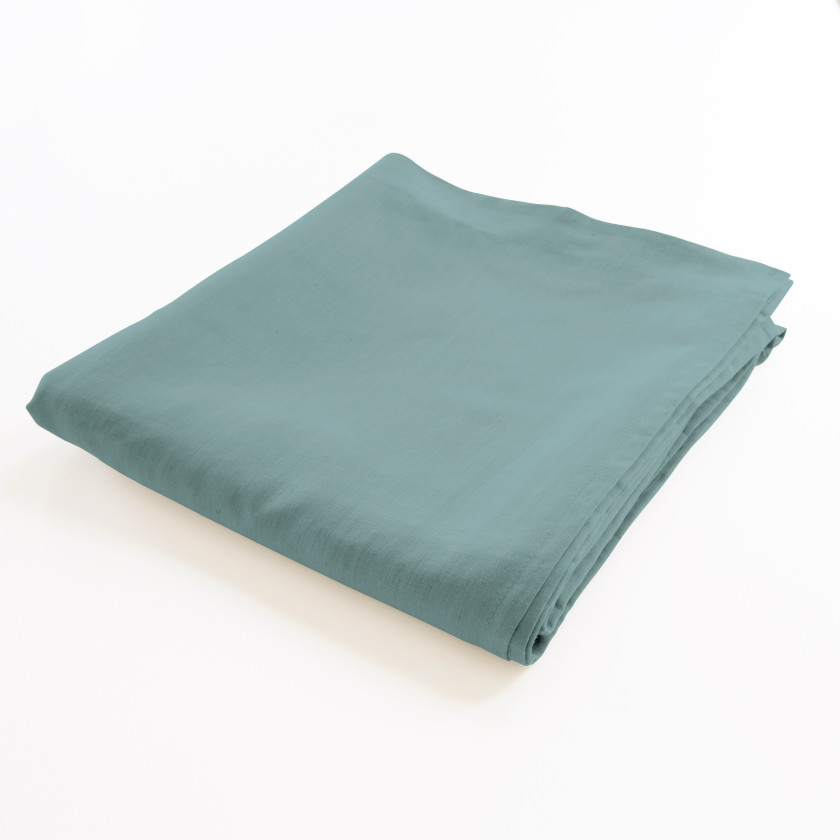 Drap plat gris bleu