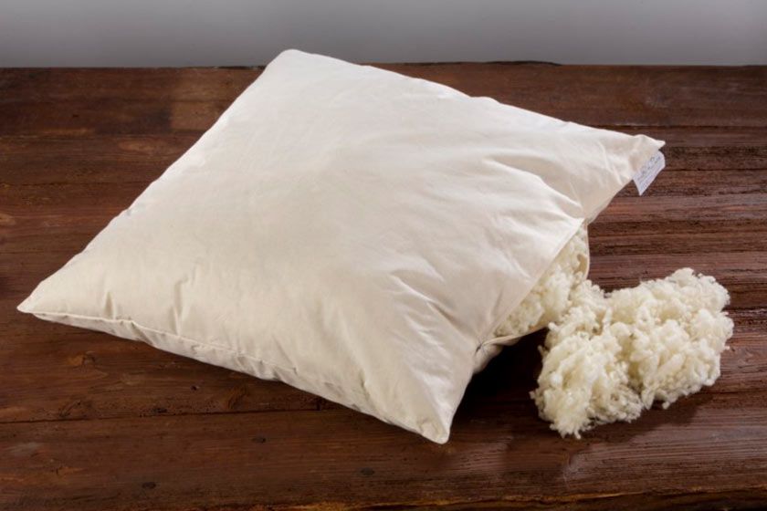Oreiller  laine 60x60cm ouvert