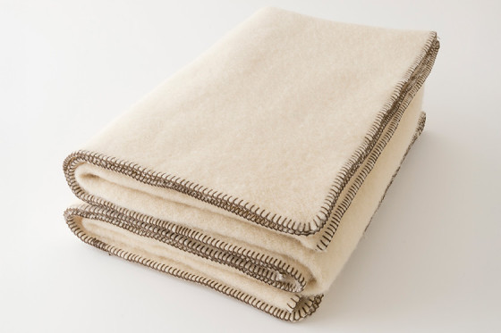 Plaid écru/écru - Aufildelaine